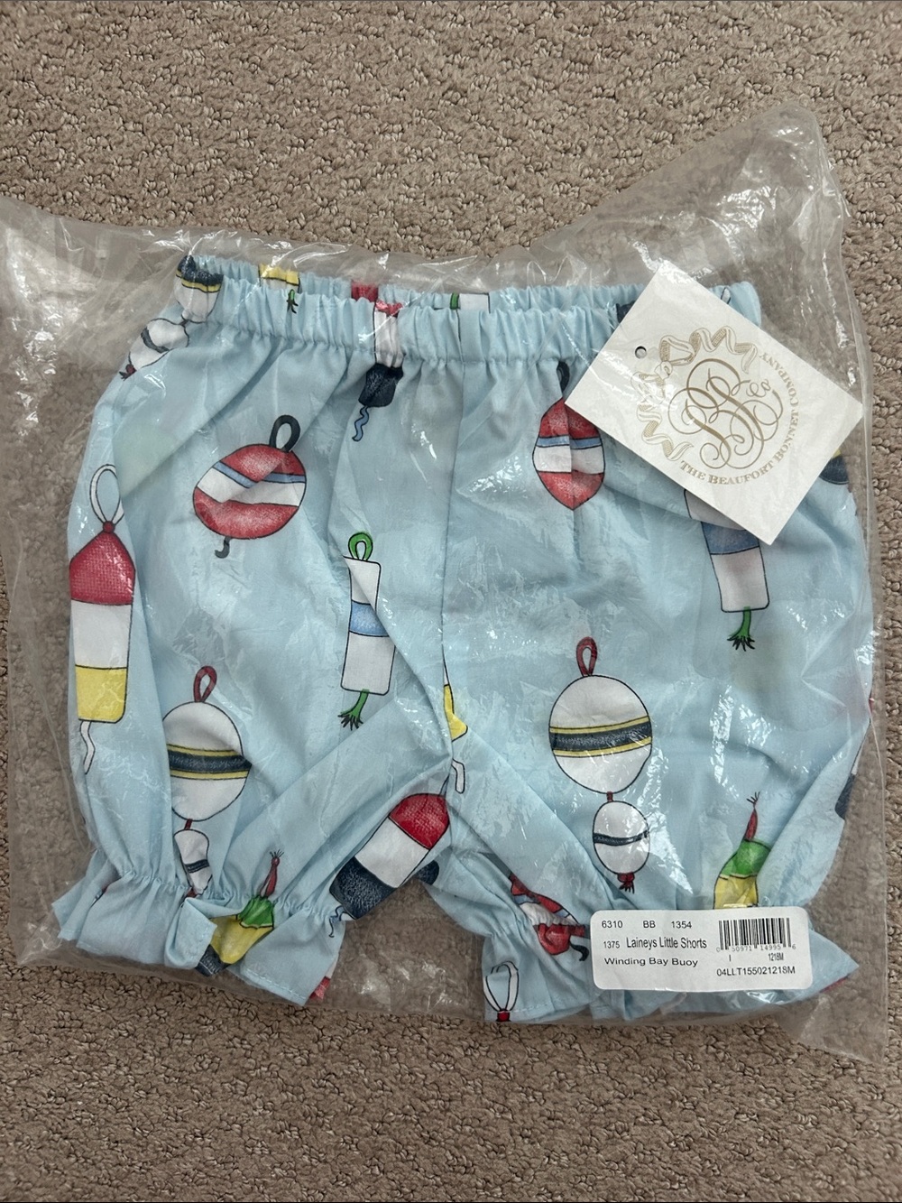 NWT The Beaufort Bonnet Company Laineys Little Shorts Winding Bay Buoy